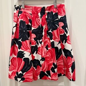 Milly Floral Skirt - Red and Black